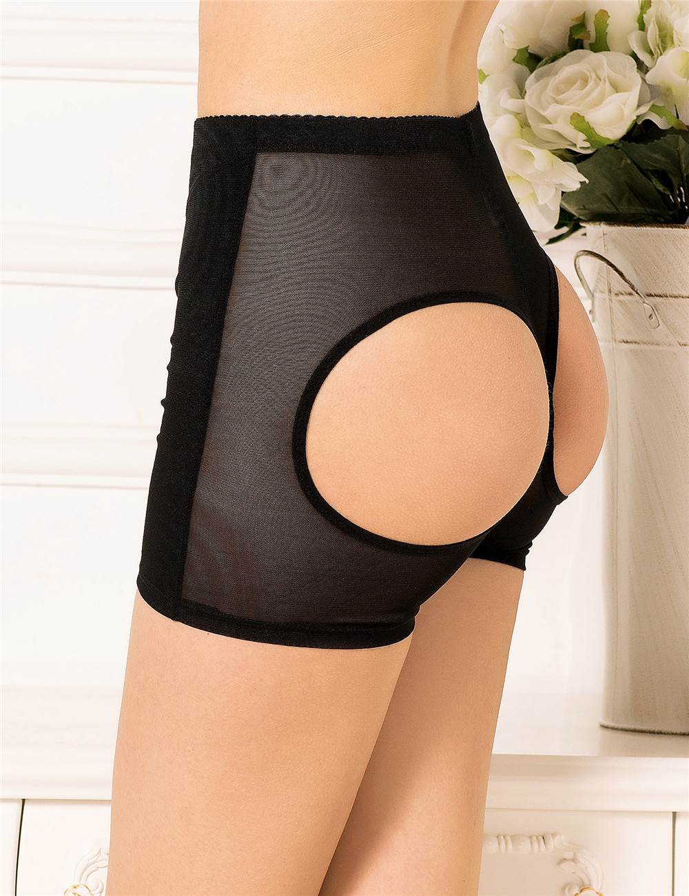 Butt Lifter Sexy Black Cutout Boyshort