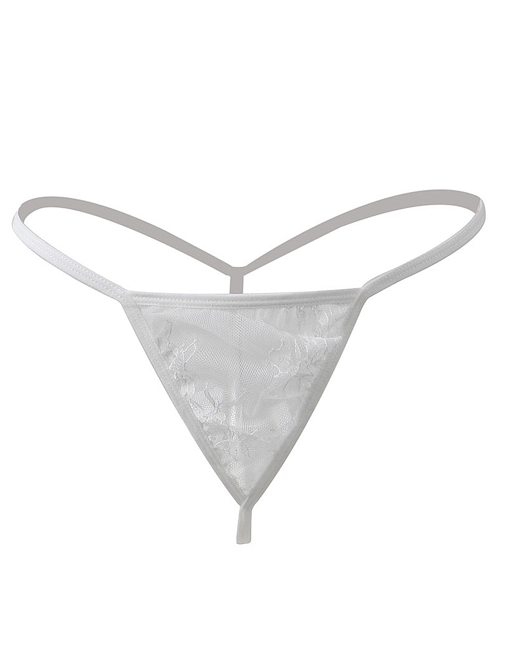 Sexy Long Sleeve White Eyelash Lace Short Sleepwear With Thong