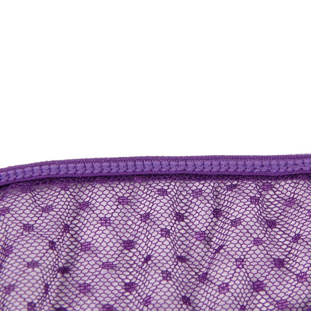 Sexy lila High-Waist-Spitzenhöschen mit Trägern