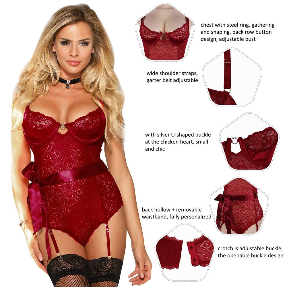 garter-red-bodysuit-elegant-lace-lingerie-with-silk-belt