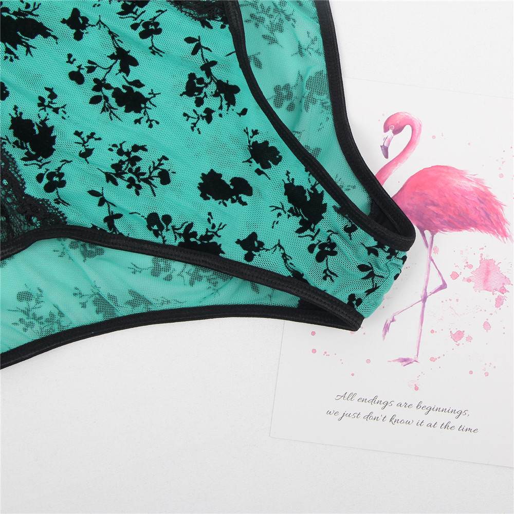 Plus Size grüner, exquisiter Spitzen-Choker-Hals-Teddybär