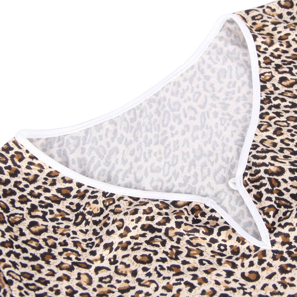 High Quality  Long Sleeve Sexy Leopard Print Pajama