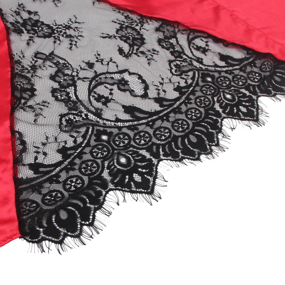 Back See-through Lace Sexy Silk  Sleepwear with G String