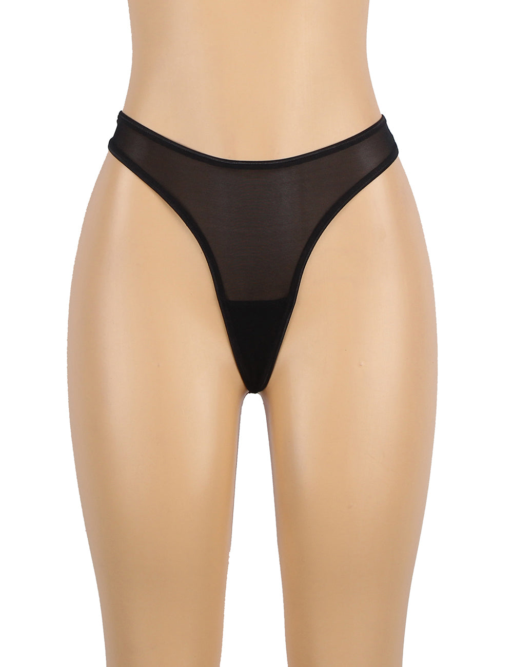 Culotte en dentelle noire sexy avec porte-jarretelles et fermeture à cinq agrafes