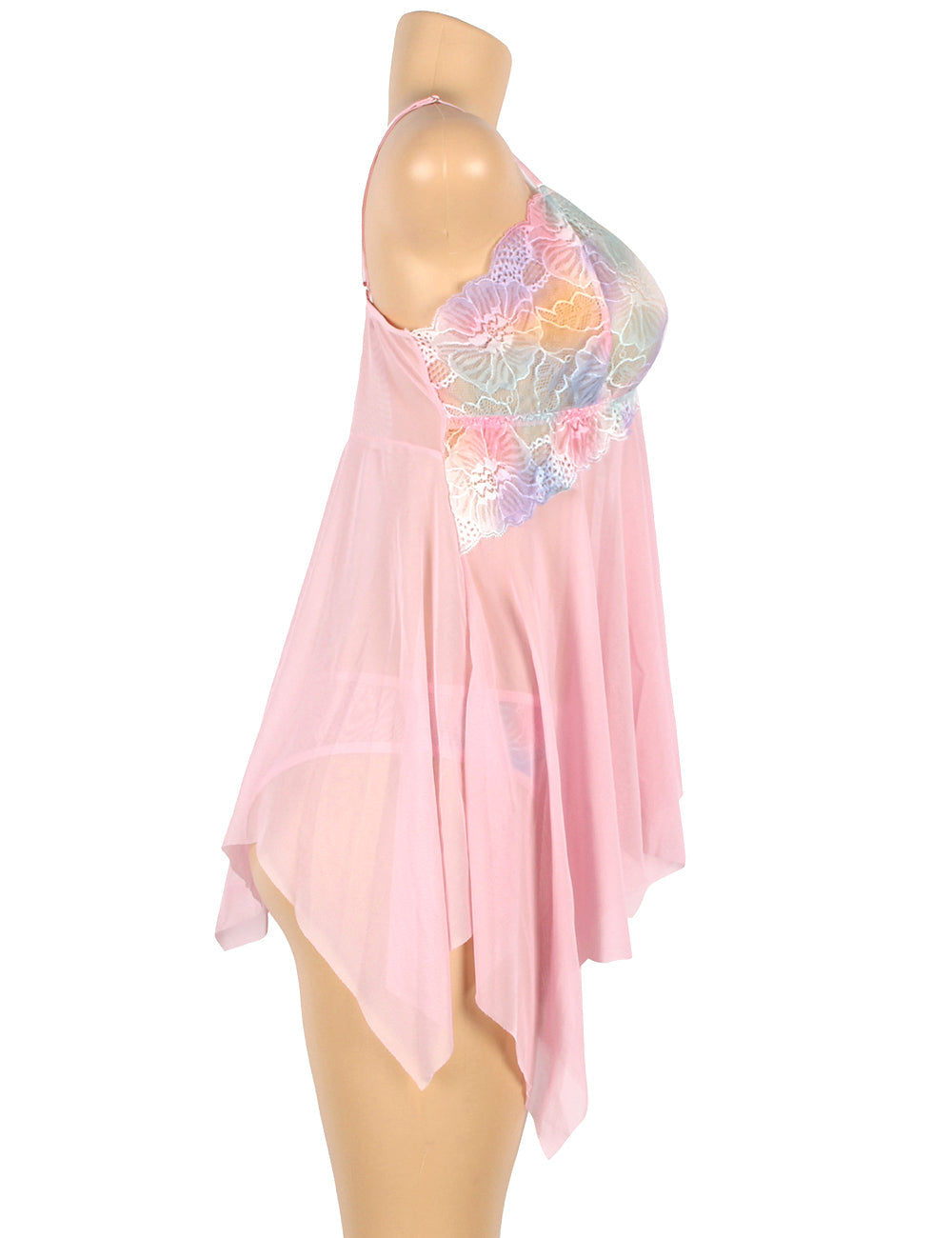 New Pink Flower Decoration Loose Comfortable Babydoll