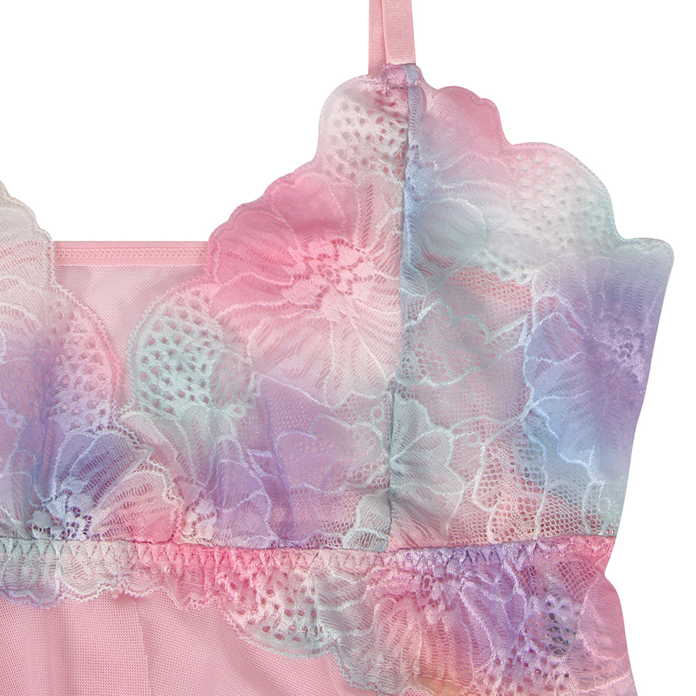 New Pink Flower Decoration Loose Comfortable Babydoll