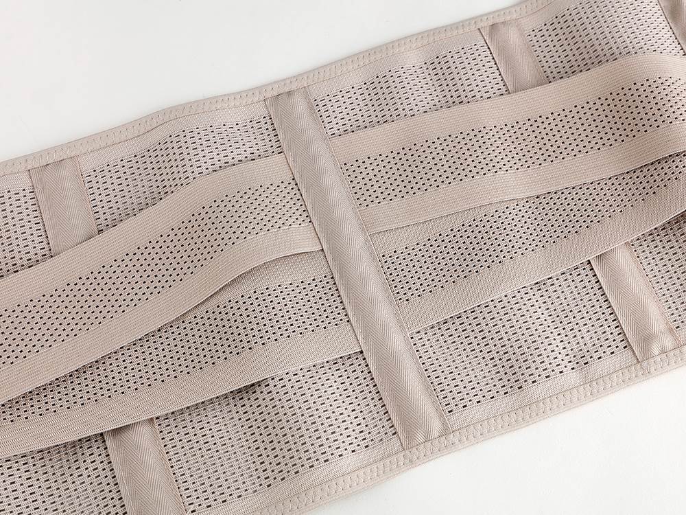 Sport-Hüftgurt mit 3 Stahlstäben, Körperformungsgürtel, Silber