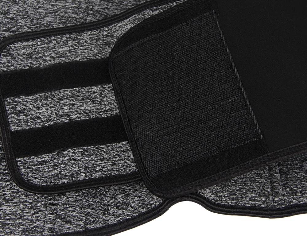 Taillenformer mit Reißverschluss, 9 Stahlstäben, Neopren, Silber/Schwarz