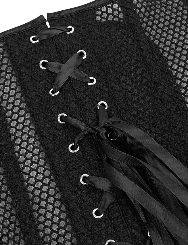 14-teiliges Korsett mit Kunststoffstäben und passendem Höschen