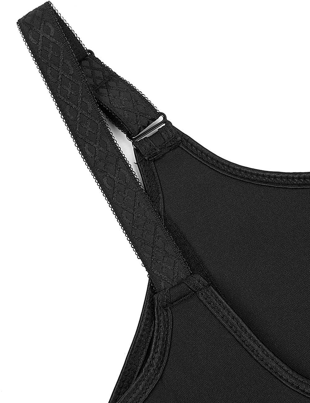 6-teiliges Taillenformkorsett aus schwarzem Neopren mit Stahlstäben