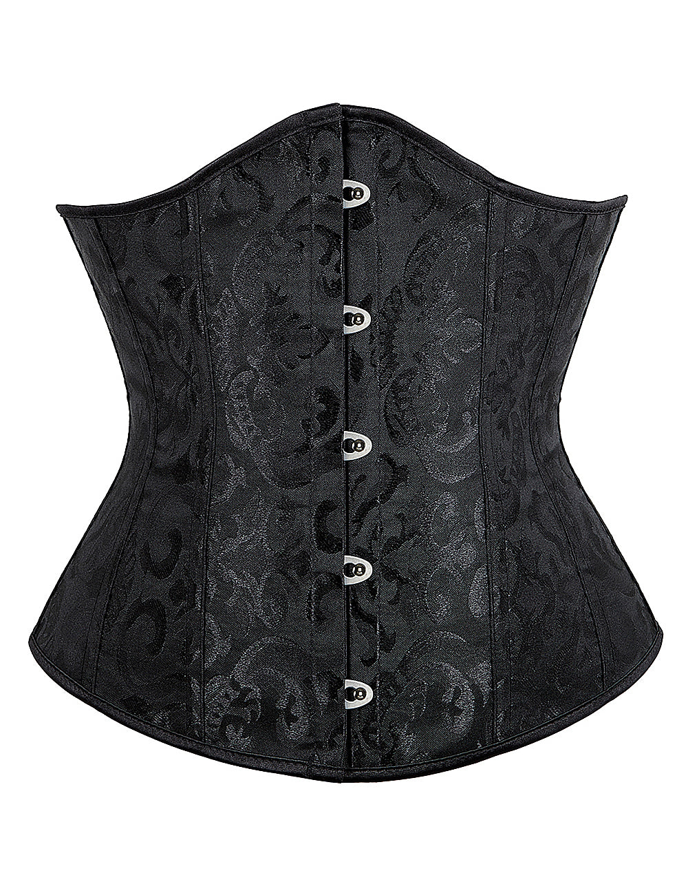 Black Strapless Lace 14 Plastic Bones Corset