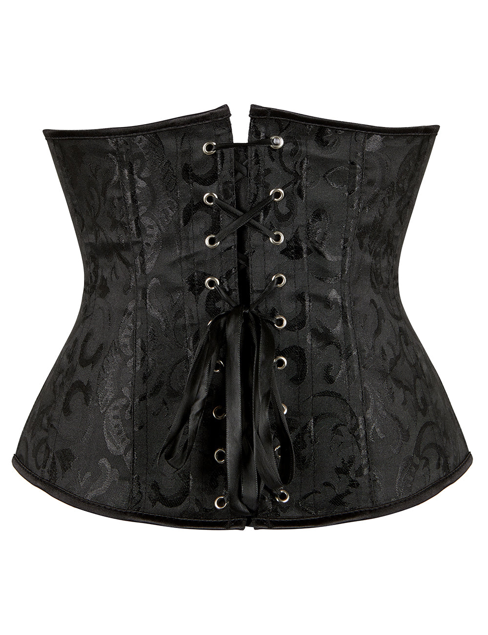 Black Strapless Lace 14 Plastic Bones Corset