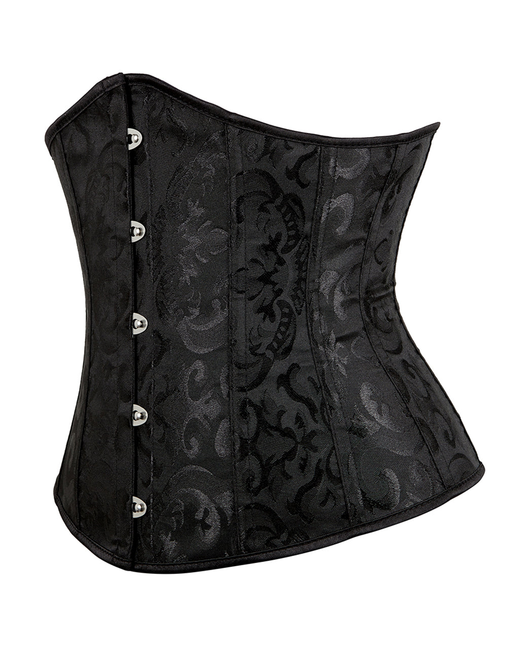 Black Strapless Lace 14 Plastic Bones Corset