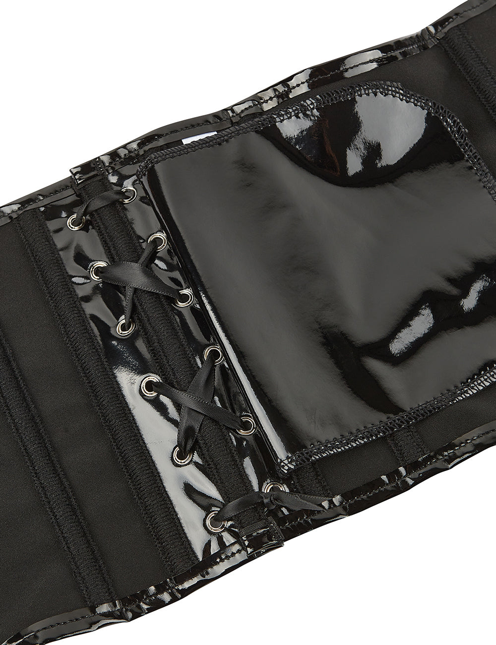 9-teiliges sexy Lederkorsett aus Kunststoffstäbchen