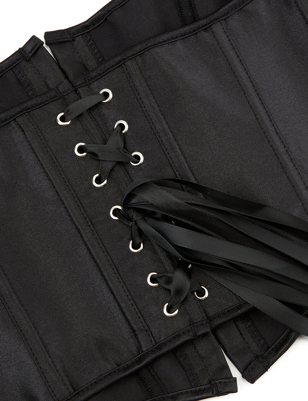 Schwarzes, sexy Korsett mit 12 Kunststoffstäben