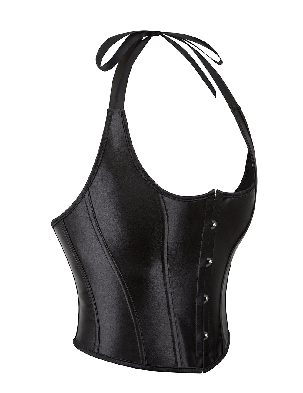 Schwarzes, sexy Korsett mit 12 Kunststoffstäben