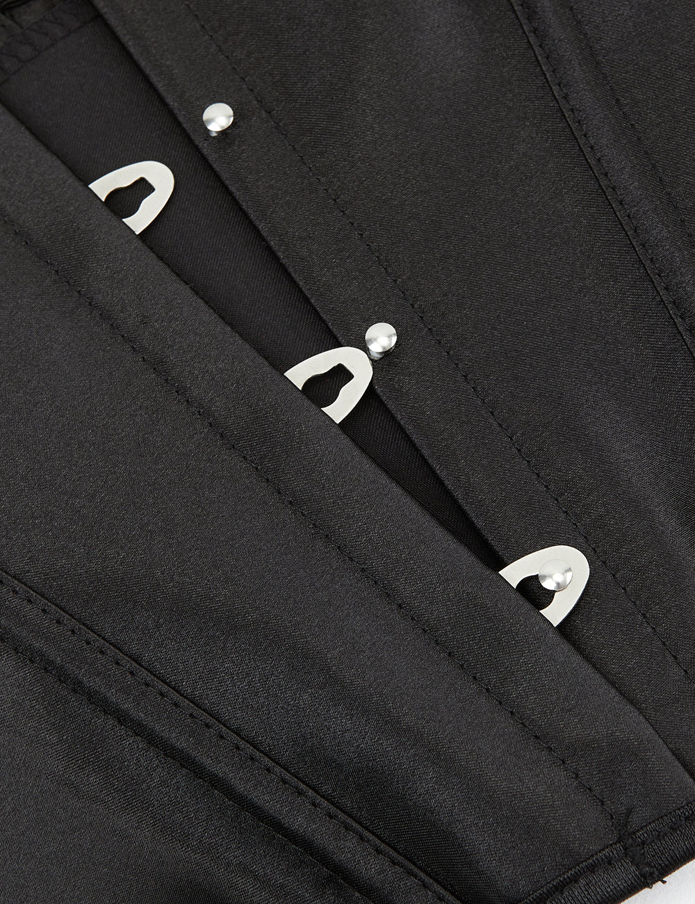 Schwarzes, sexy Korsett mit 12 Kunststoffstäben