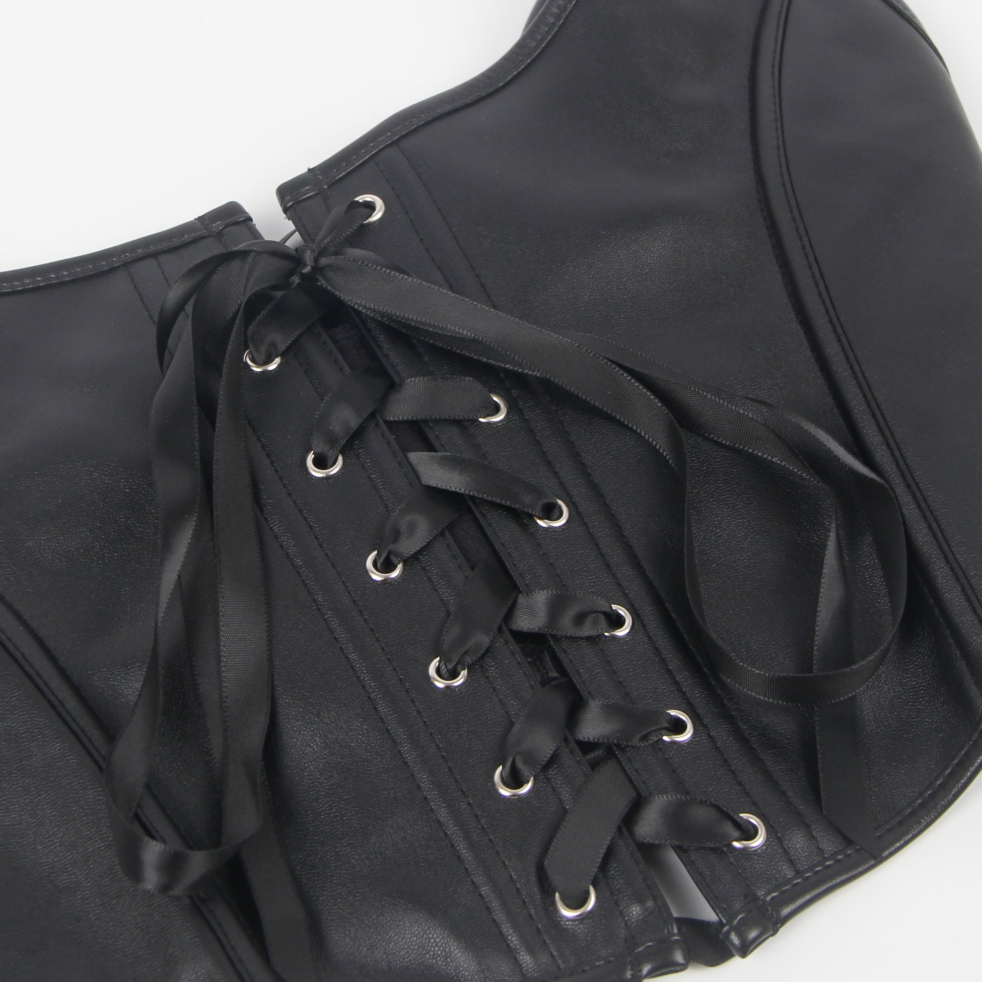 Corset en cuir sexy à baleines en plastique (12 pièces)