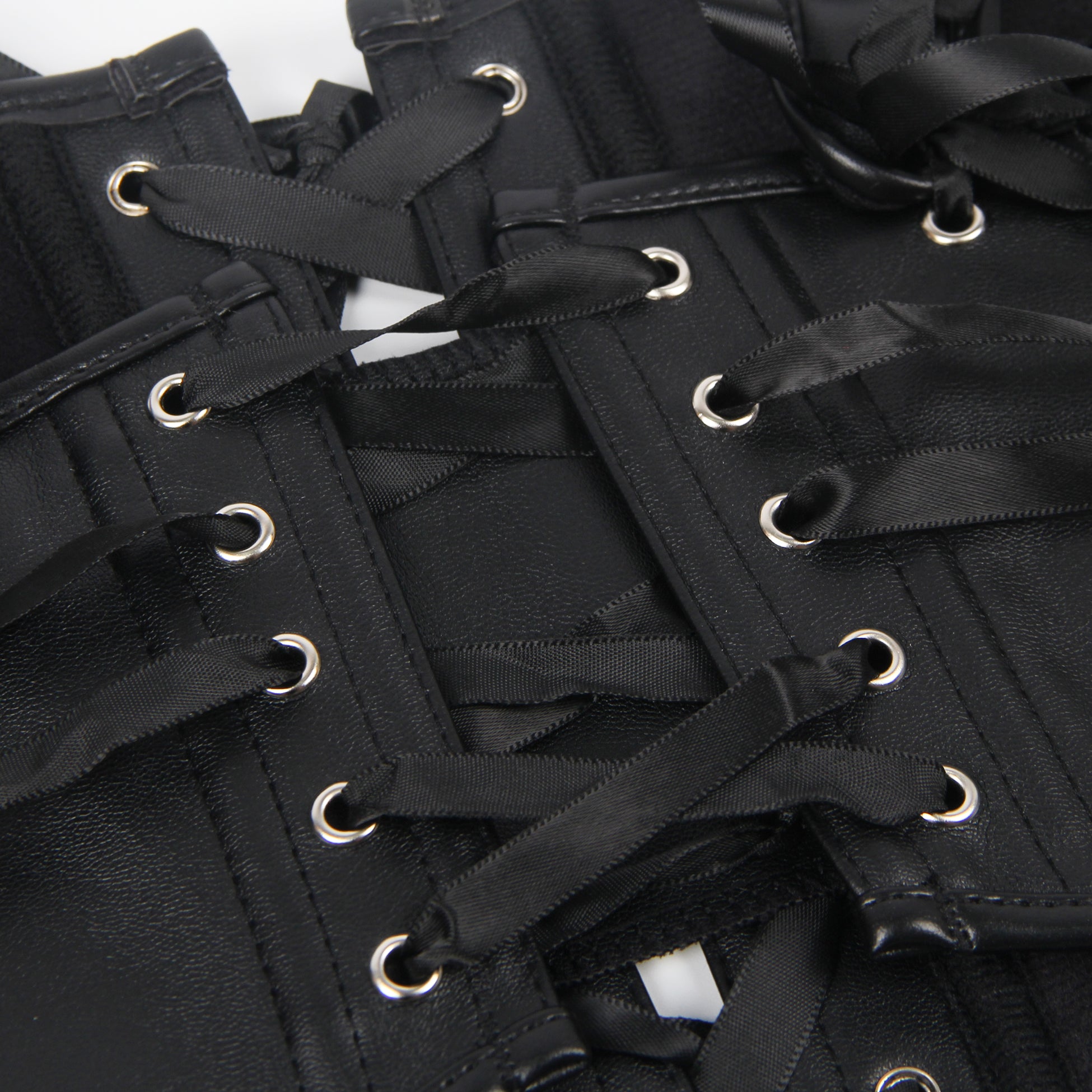 Corset en cuir sexy à baleines en plastique (12 pièces)