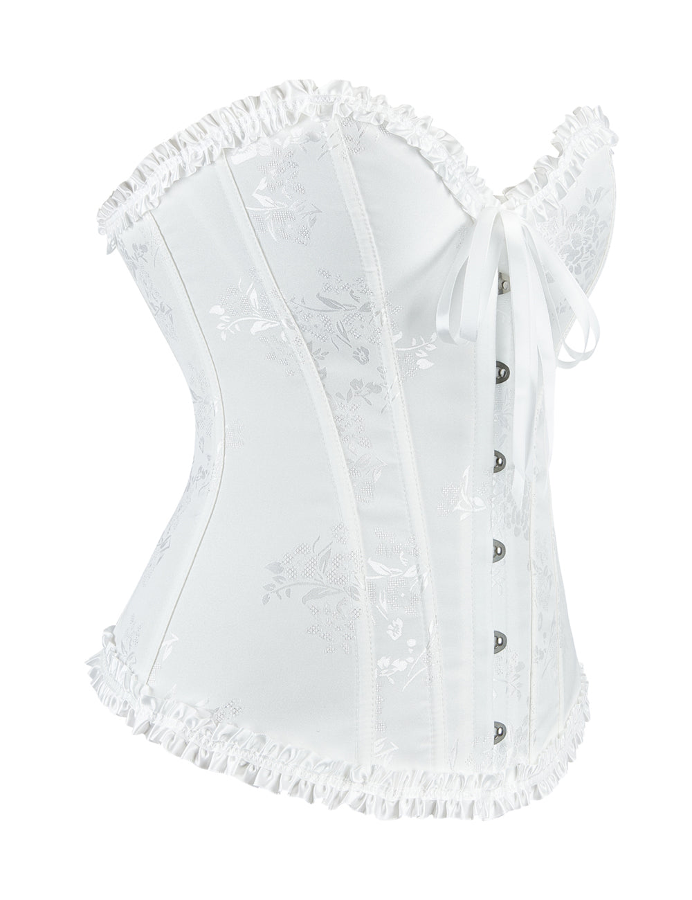 12 Pieces Plastic Bones White Sexy Steel Buckles Lace-up Palace Style Corset