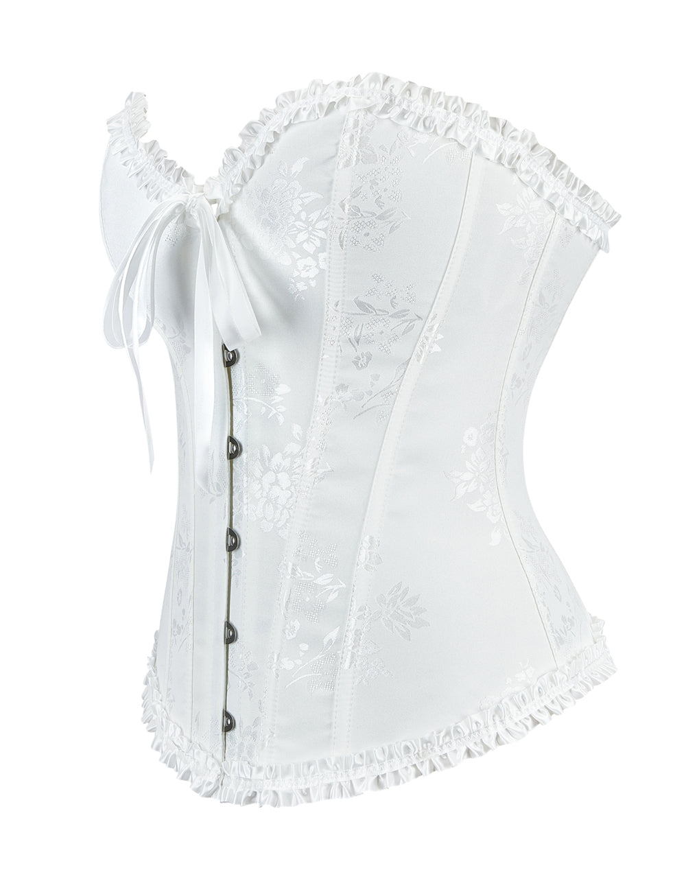 12 Pieces Plastic Bones White Sexy Steel Buckles Lace-up Palace Style Corset