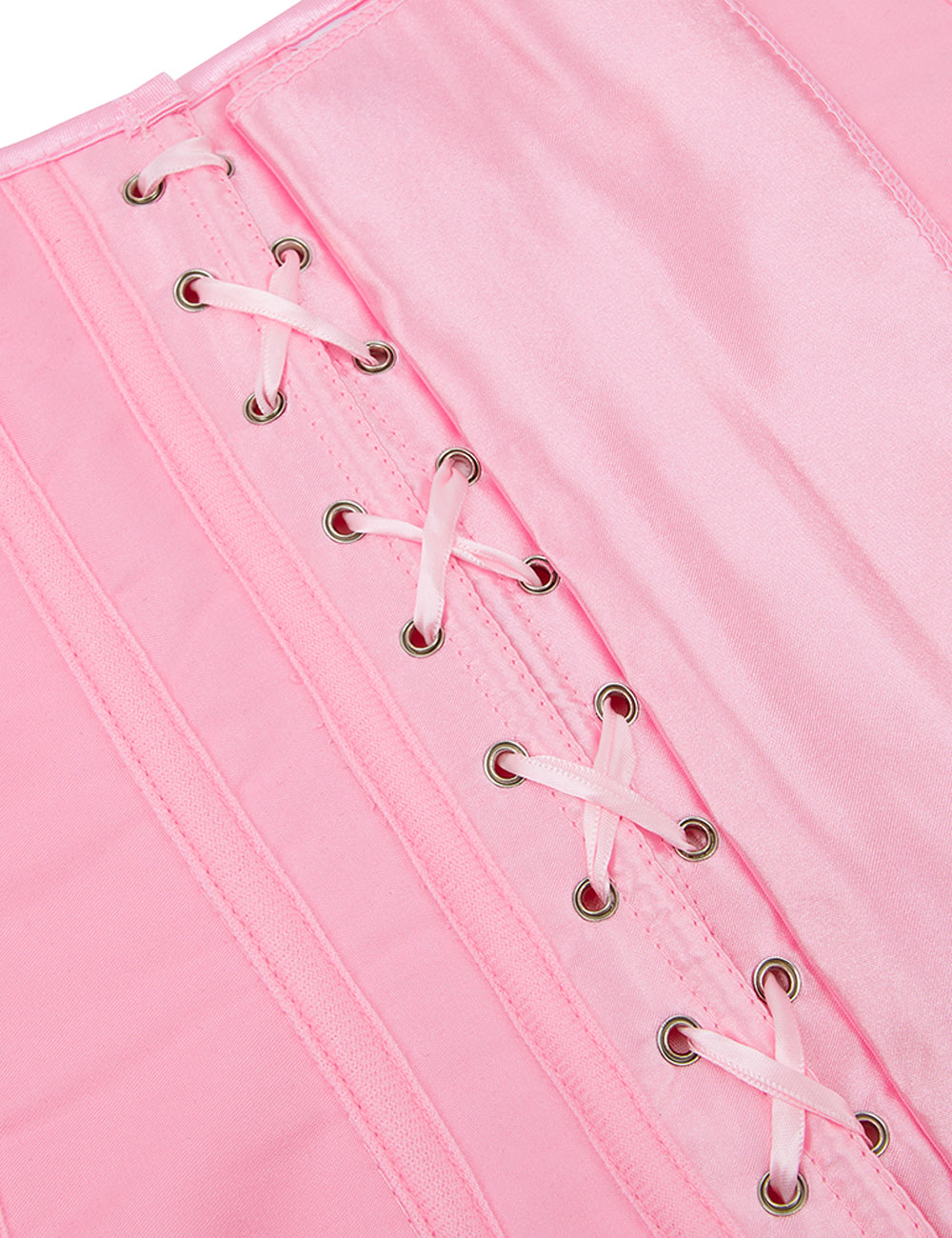 14 Pieces Plastic Bones Pink Sexy Satin Tube Top Palace Style Corset