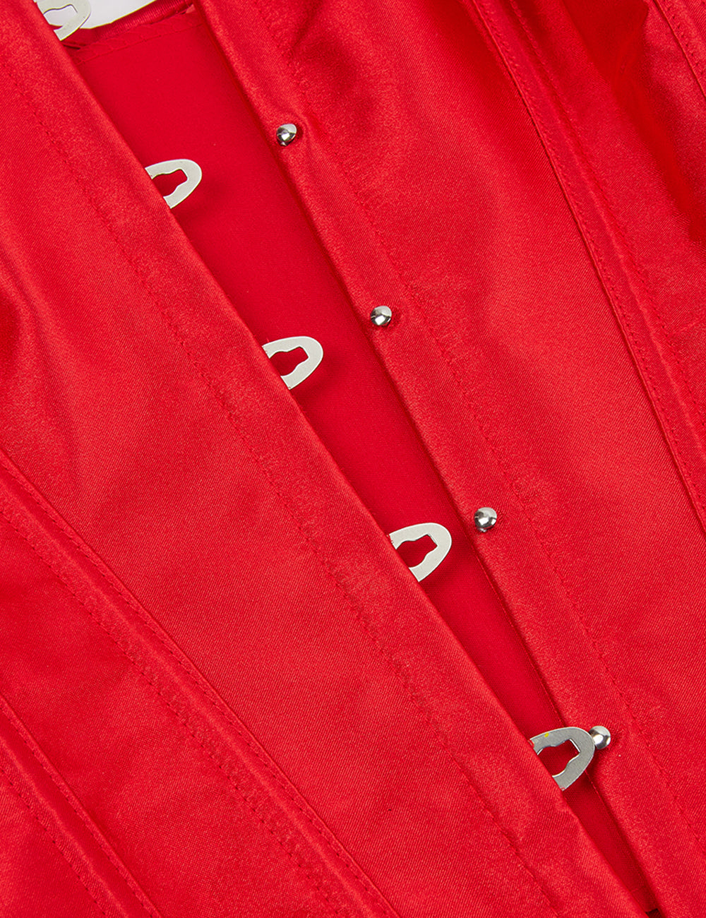 14-teiliges Korsett im Palaststil aus rotem, sexy Satin-Tube-Top mit Kunststoffstäben