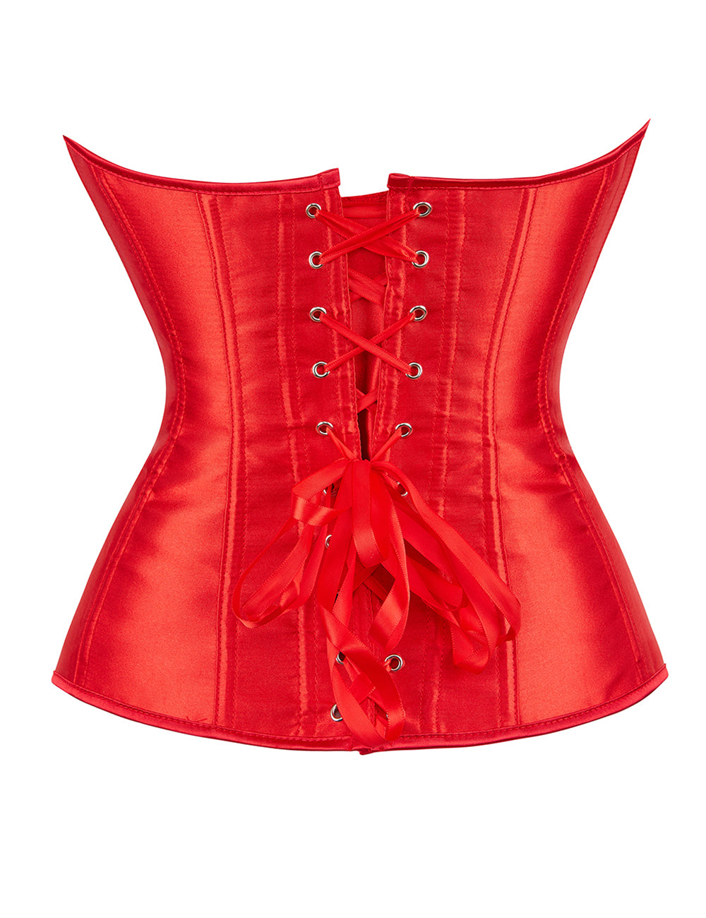 14 Pieces Plastic Bones Red Sexy Satin Tube Top Palace Style Corset