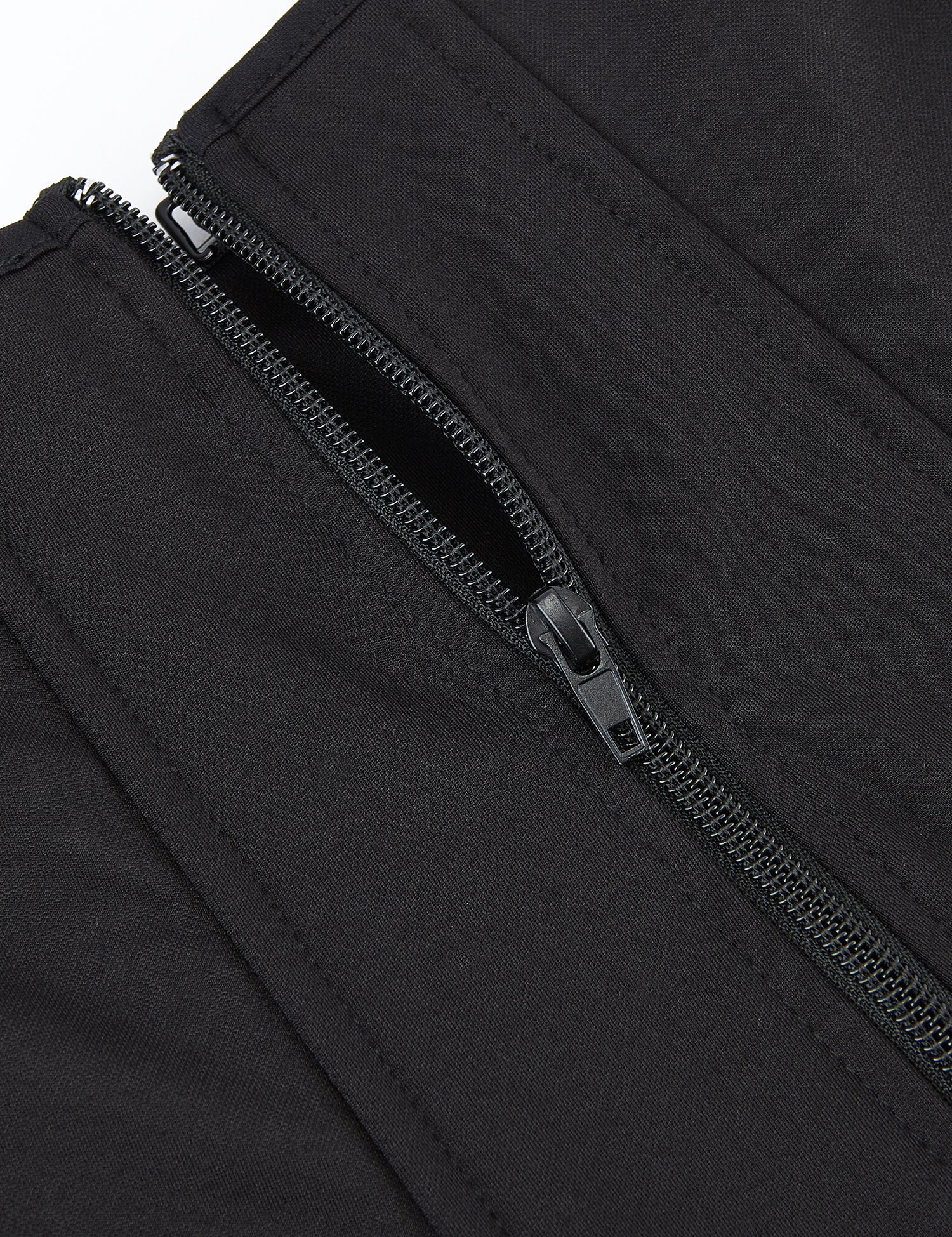 6-teiliges Korsett im Palaststil mit Kunststoffstäben, schwarz, sexy, trägerlos, mit Reißverschluss