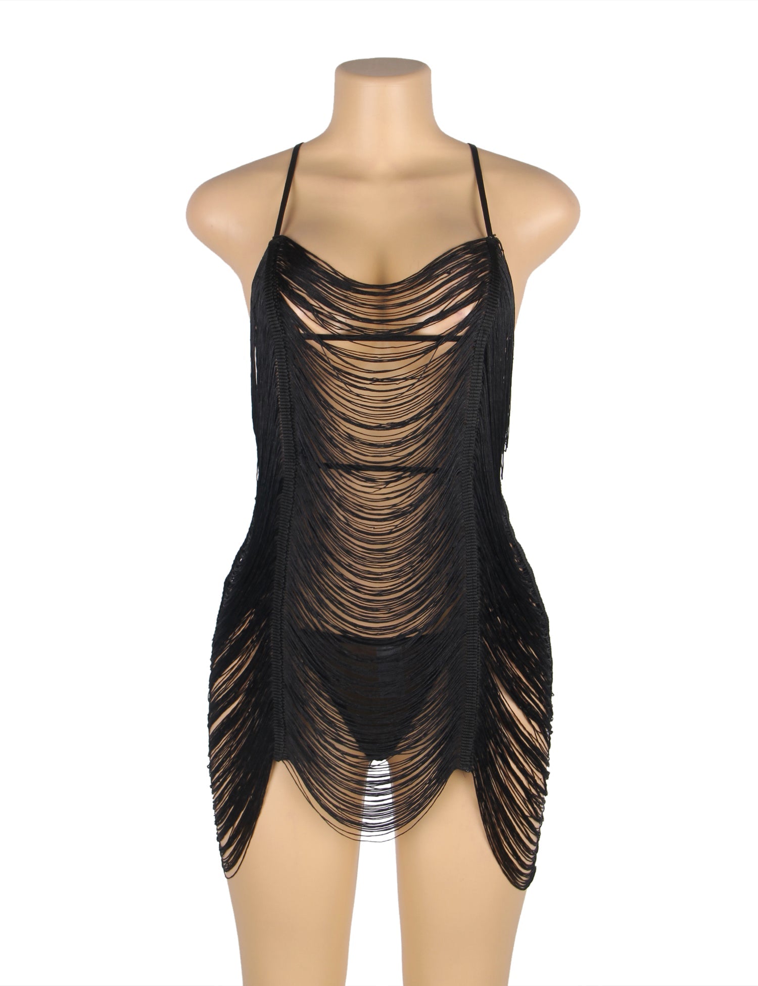 Tassel Hollow Sexy Beach Babydoll
