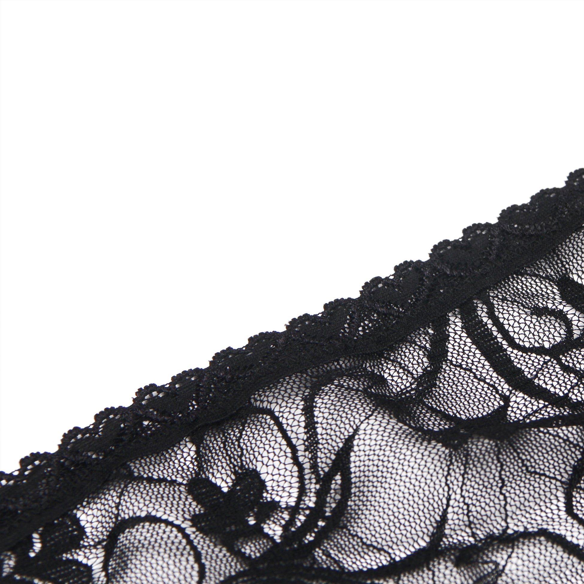 Black Lace With Underwire Adjustable Straps Babydoll