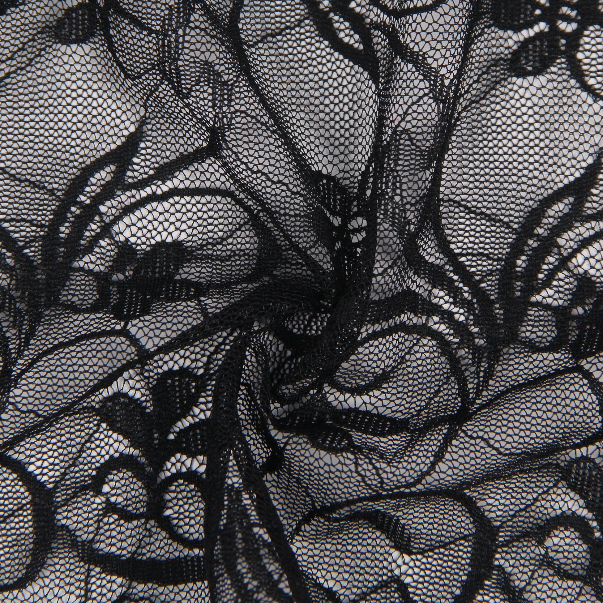 Black Lace With Underwire Adjustable Straps Babydoll