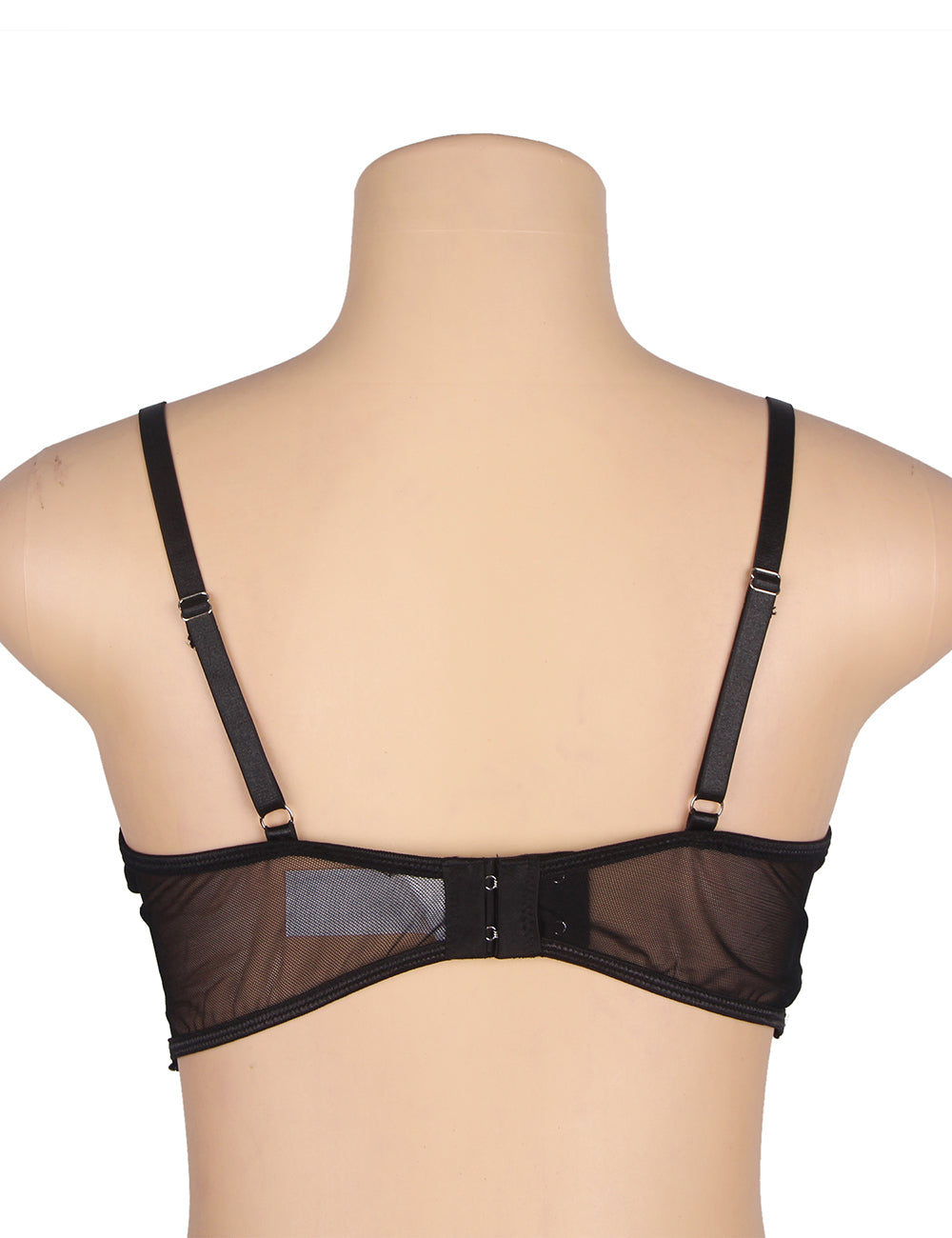 Black Floral Lace Underwire Bra