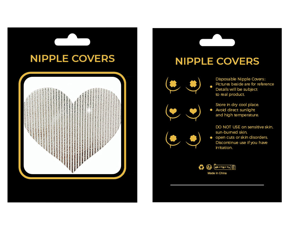 Silver Illusion Silver Fine Grain Sexy Nipple Covers
