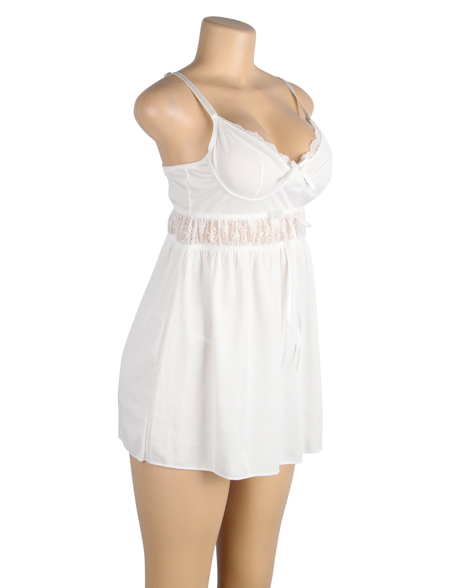 White V-neck sexy suspender Babydoll