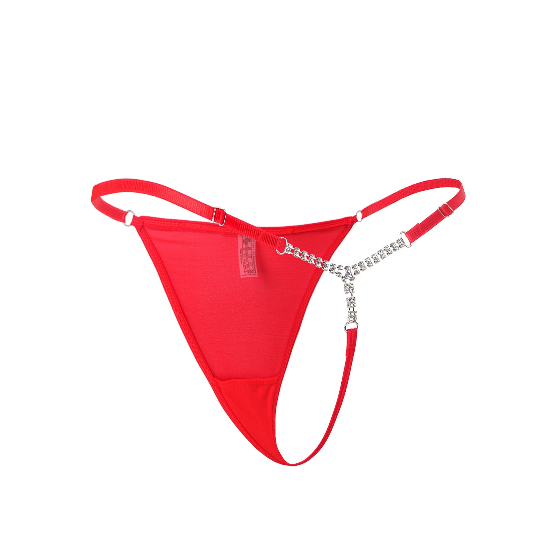 String rouge avec dos en diamant