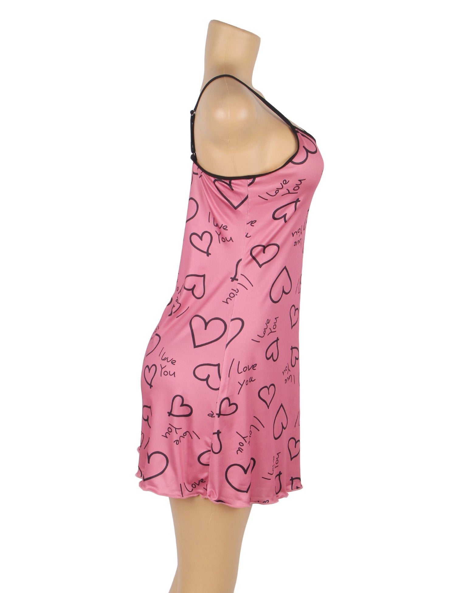 Pink Print Suspender Home Wear Pajama