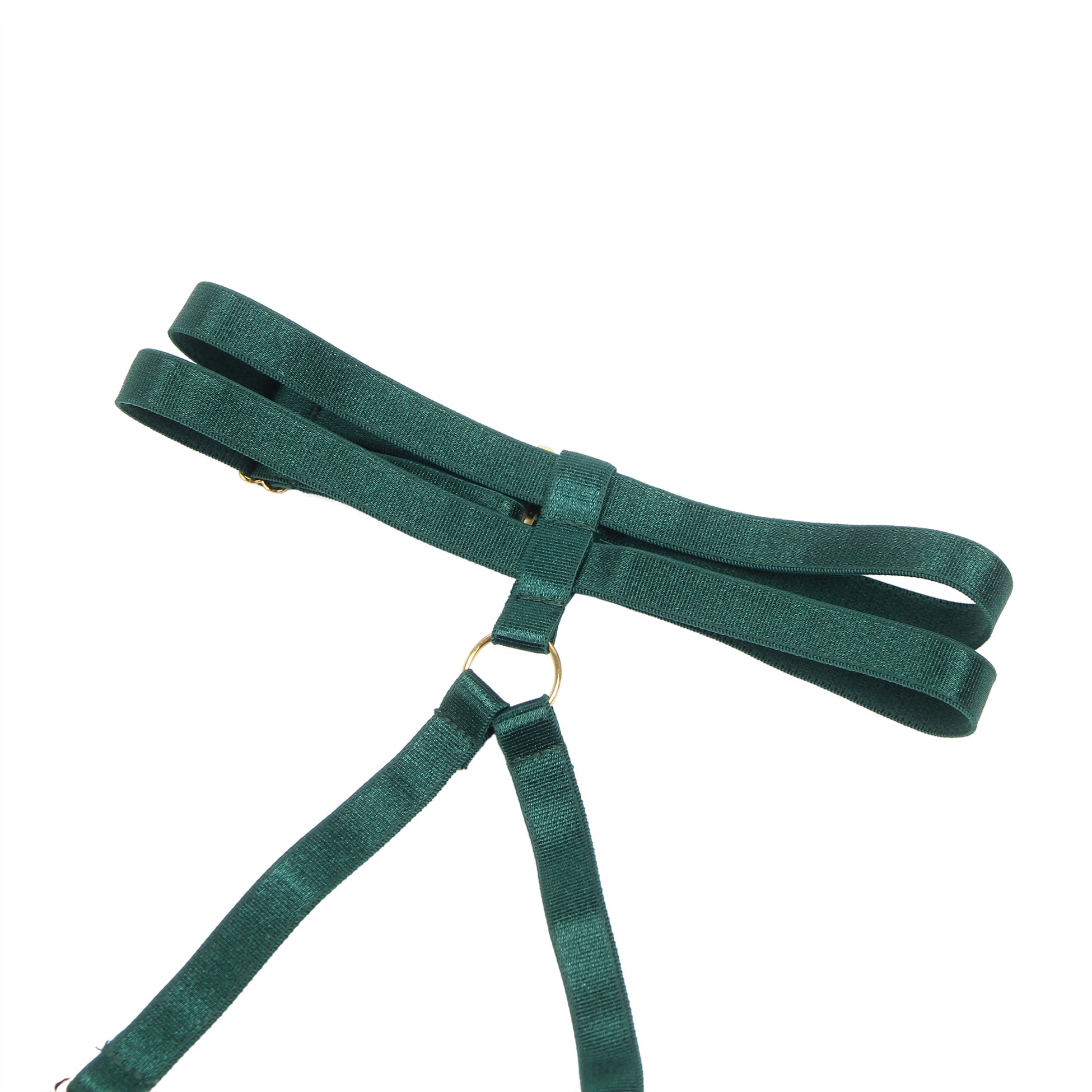 Ensemble soutien-gorge dos nu en velours vert sexy ajouré