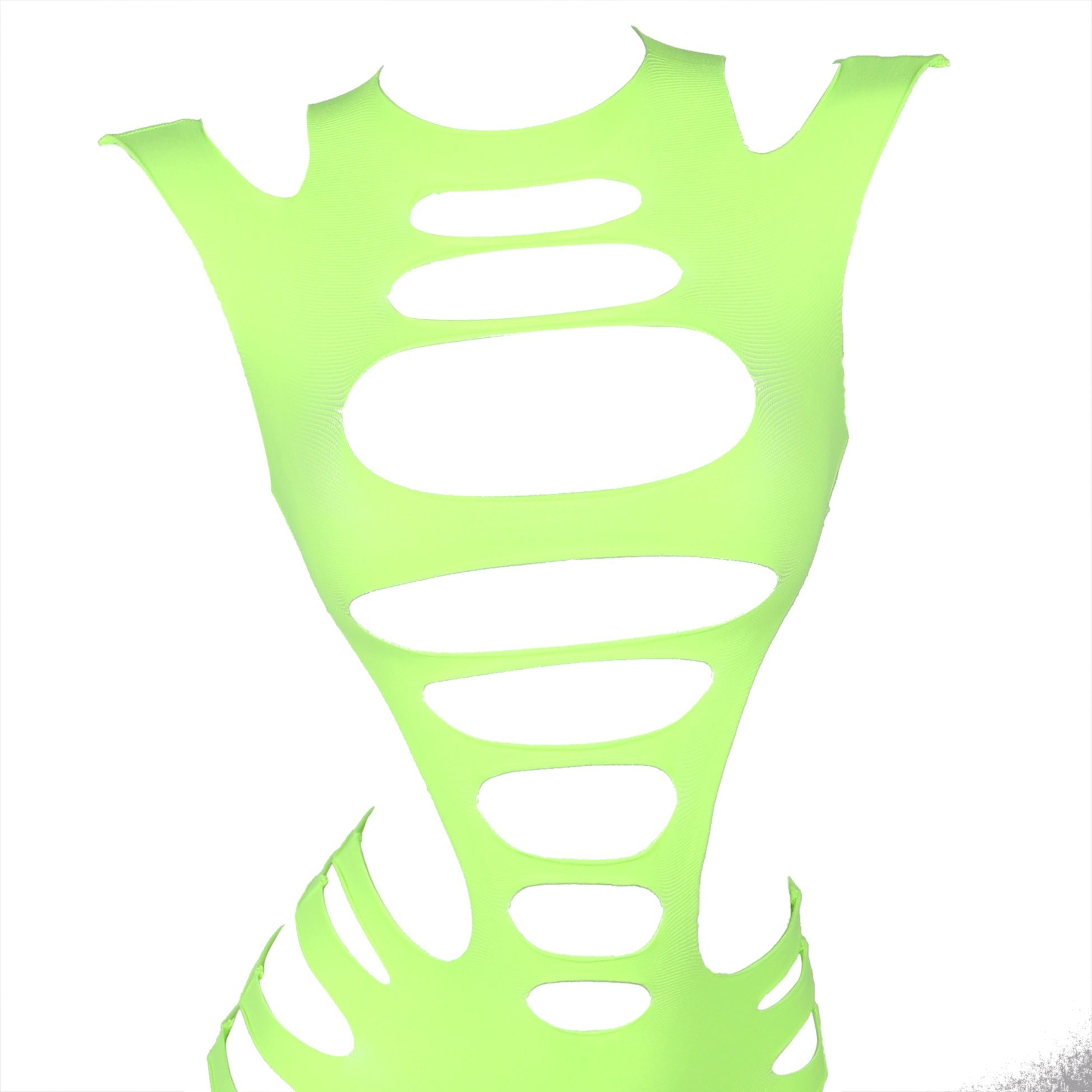 Grüner, sexy, langärmeliger Body mit Cut-Outs