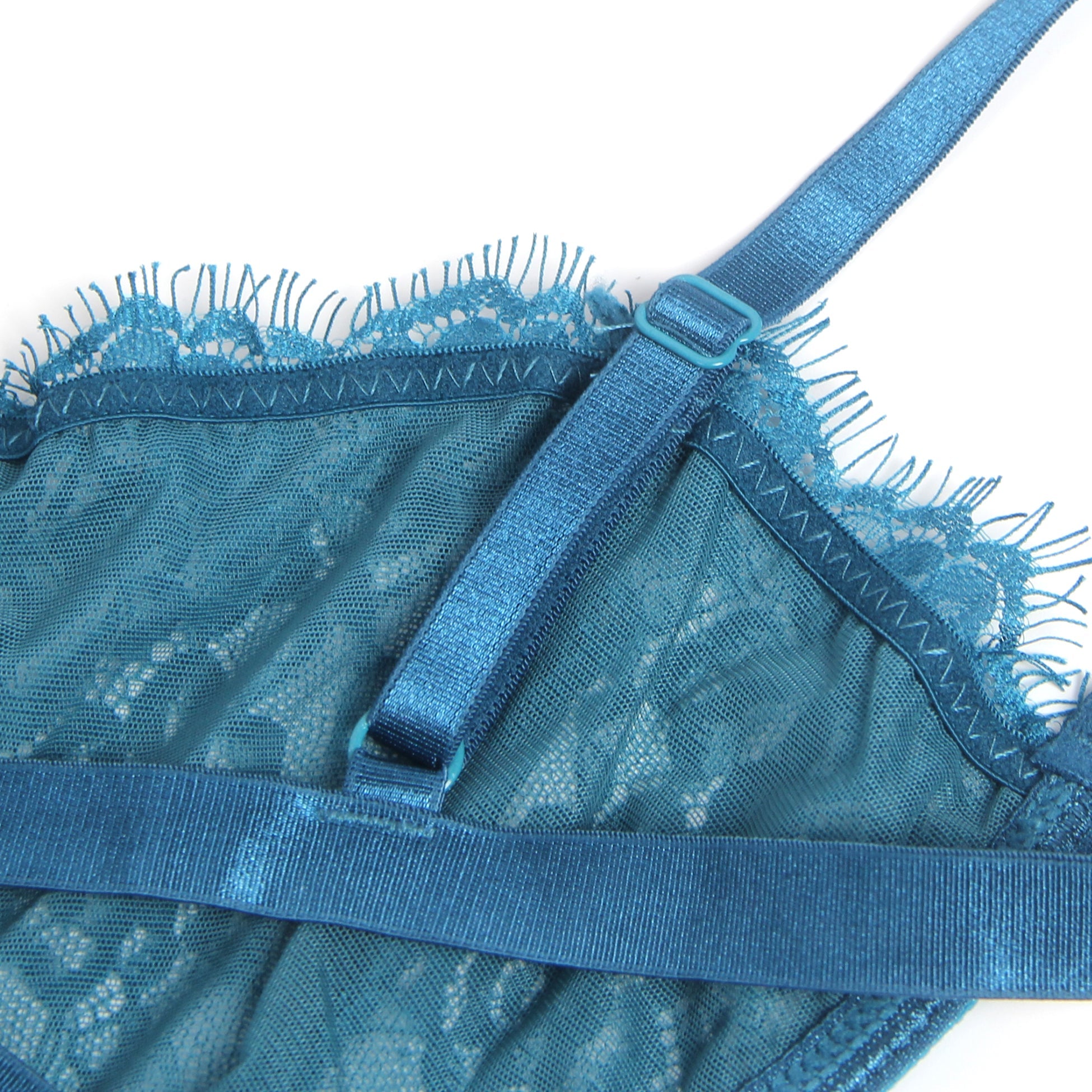 Blue Sexy Lace Bra Set
