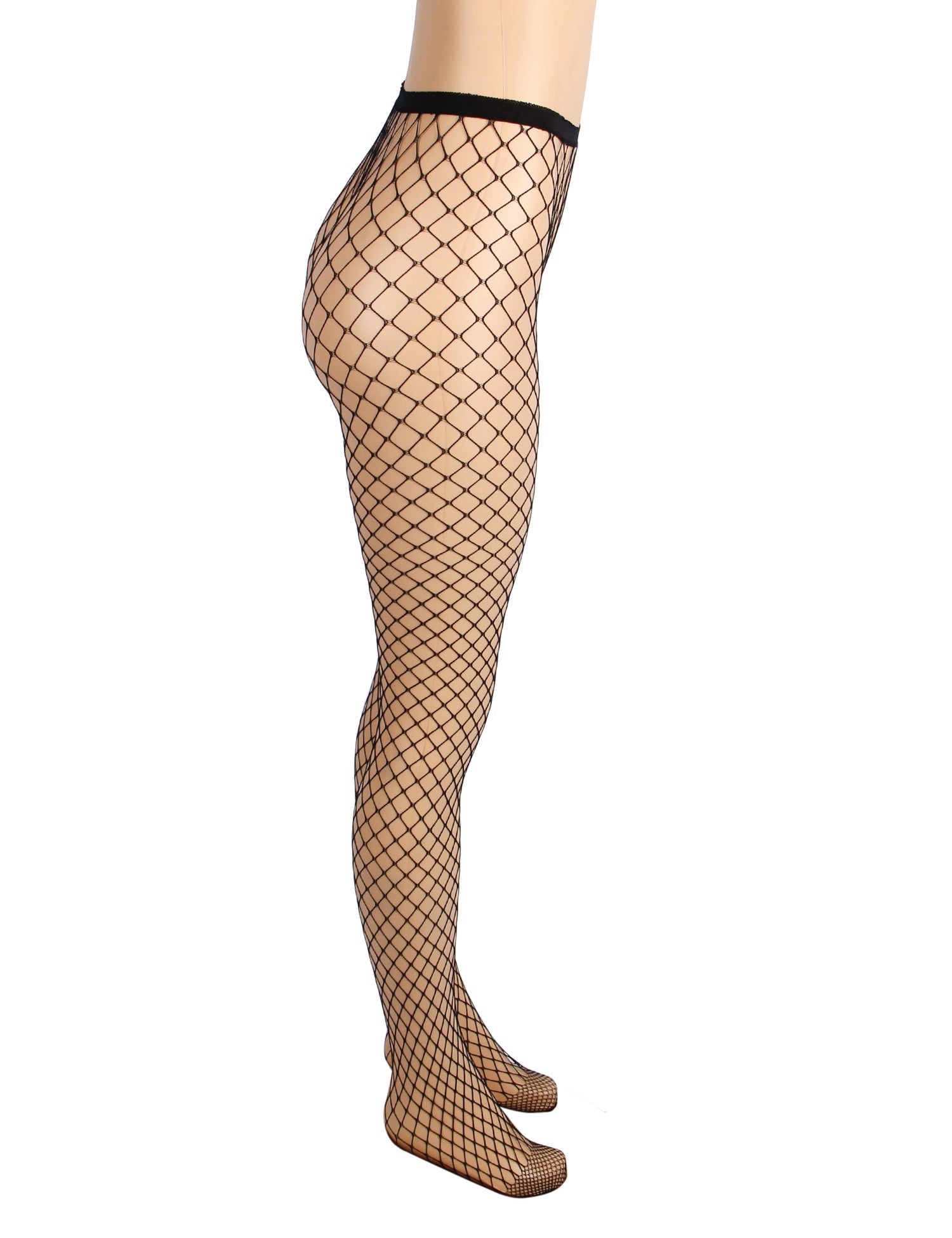 Collants résille noirs sexy taille moyenne/grande