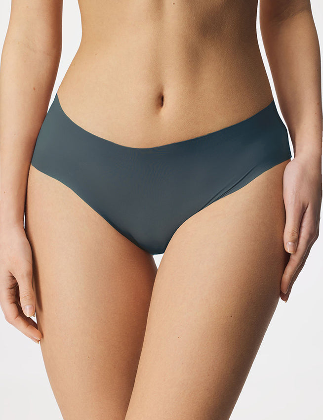 Blue Sexy Ice Silk Wavy Edge Seamless Panty