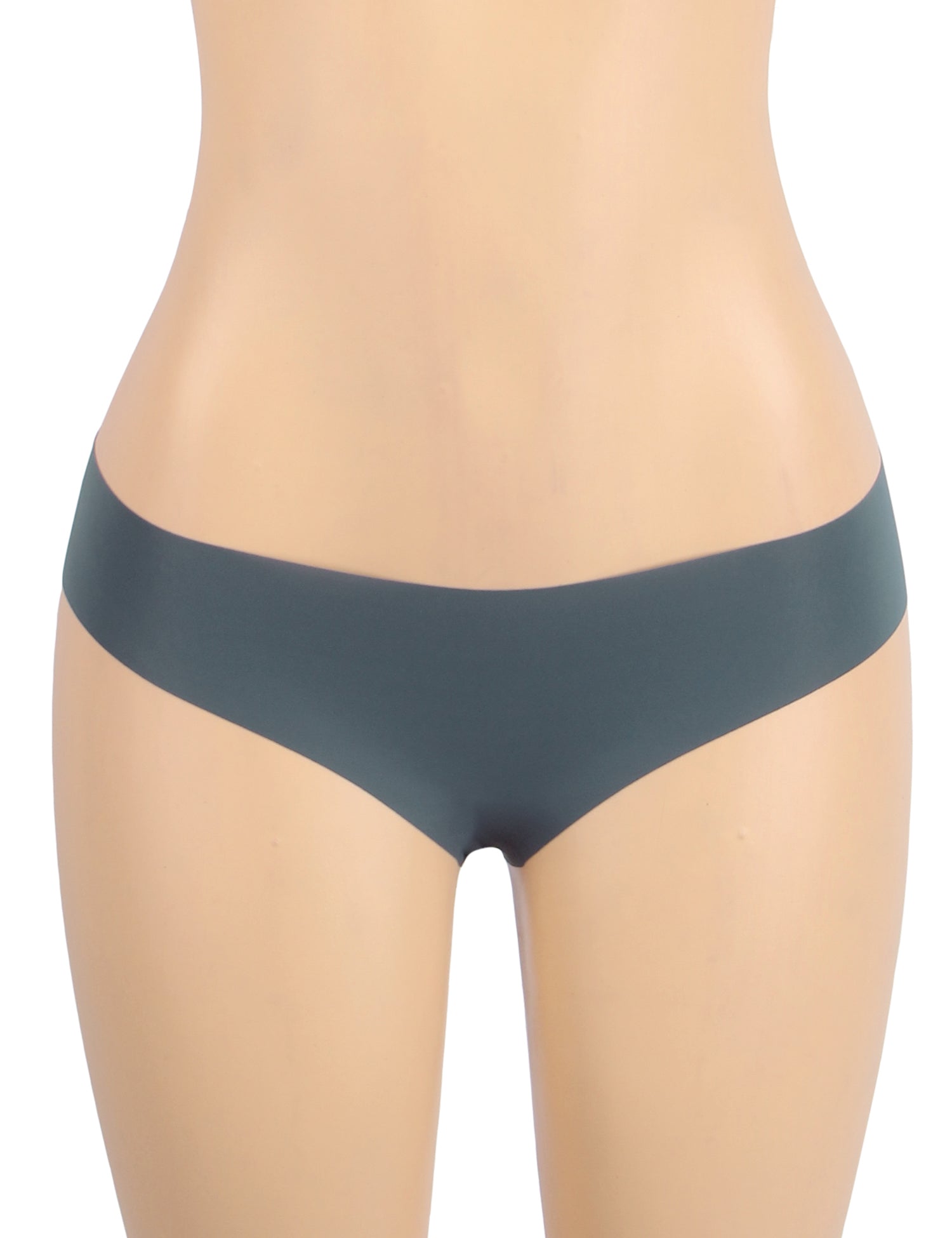 Blauer, sexy nahtloser Slip aus Eisseide mit Wellenkante