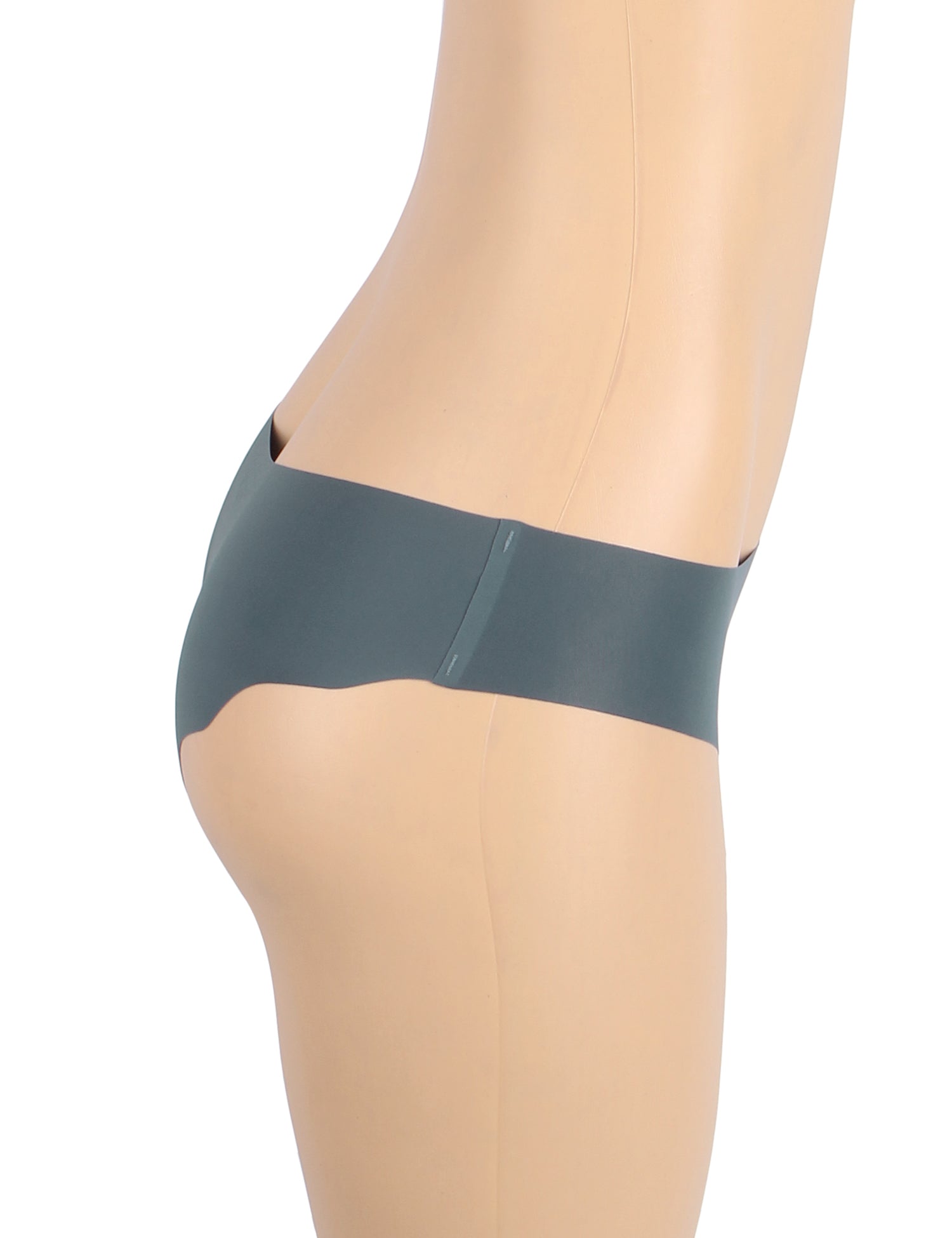 Blauer, sexy nahtloser Slip aus Eisseide mit Wellenkante