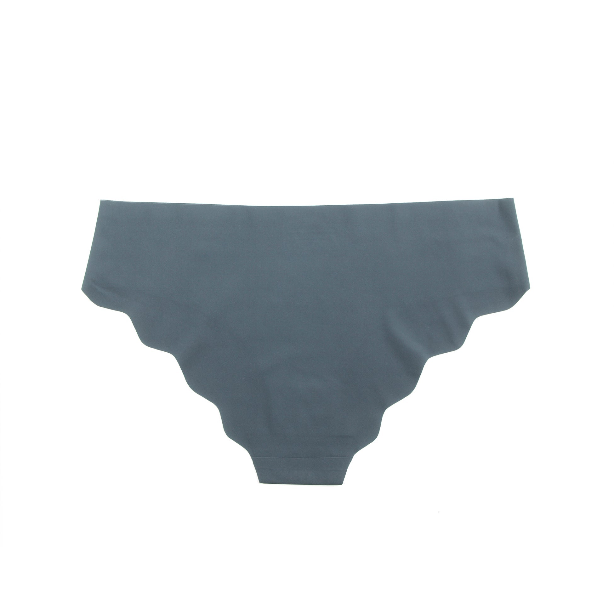 Blauer, sexy nahtloser Slip aus Eisseide mit Wellenkante