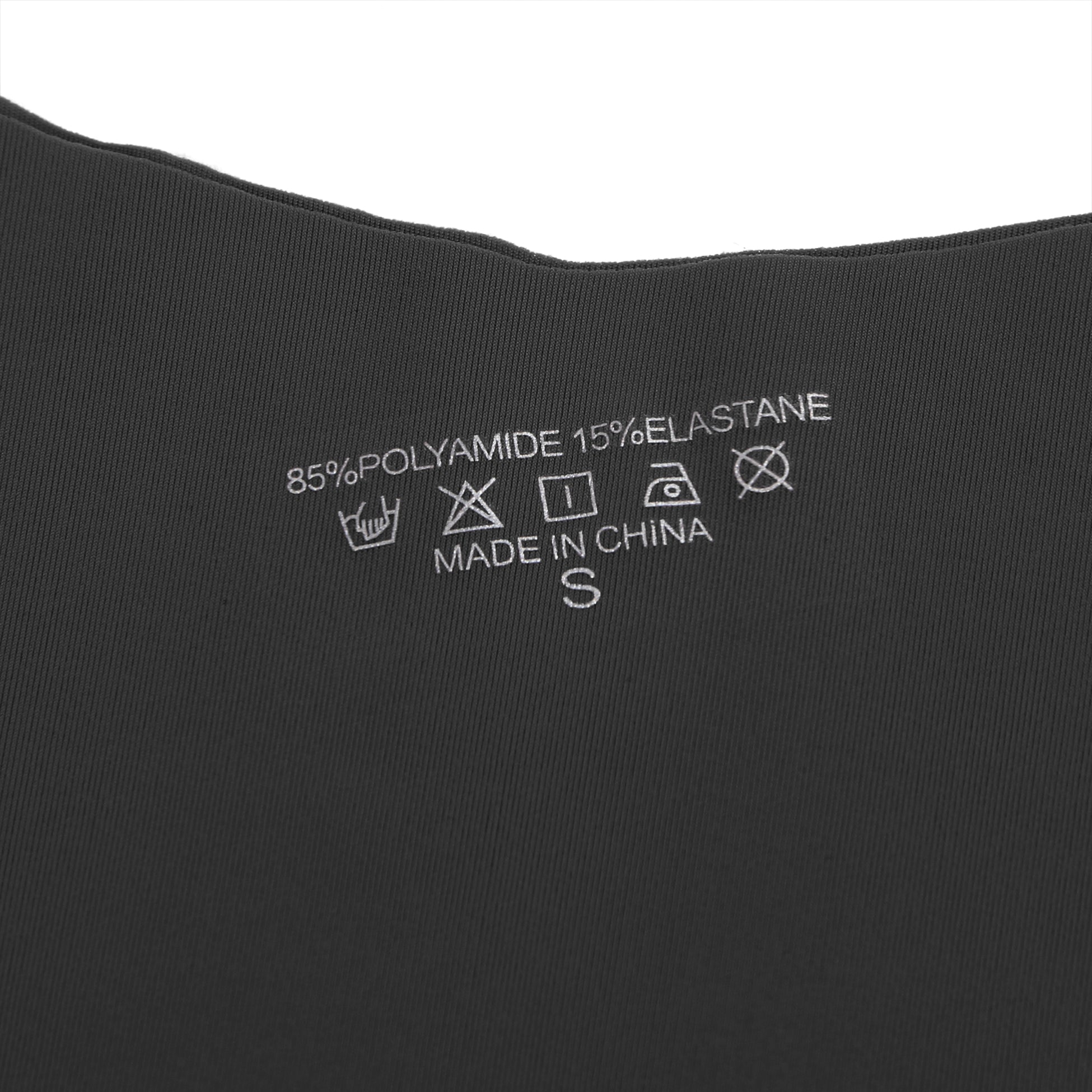 Culotte noire sexy en soie glacée taille haute sans coutures