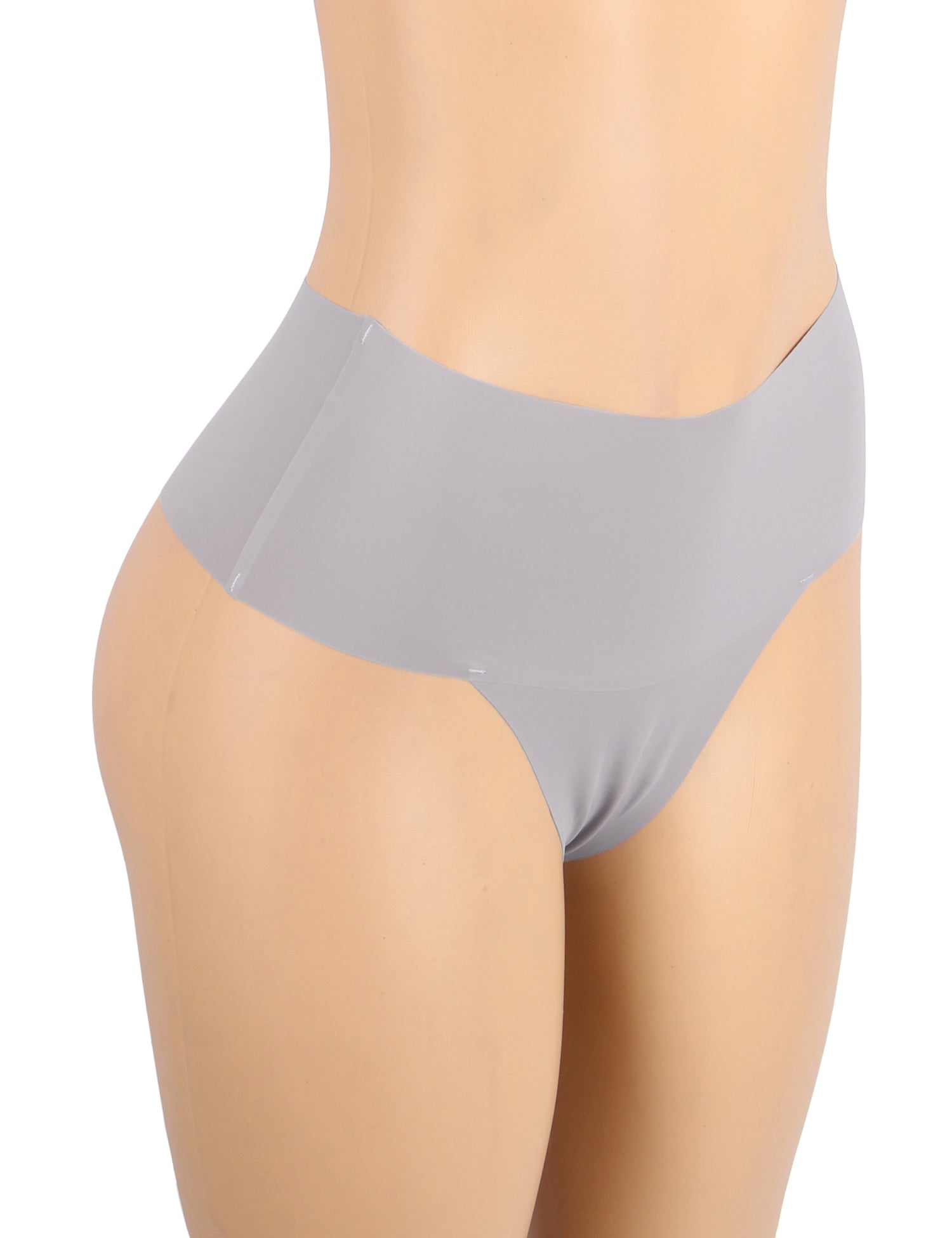Culotte taille haute sans coutures en soie glacée violette sexy