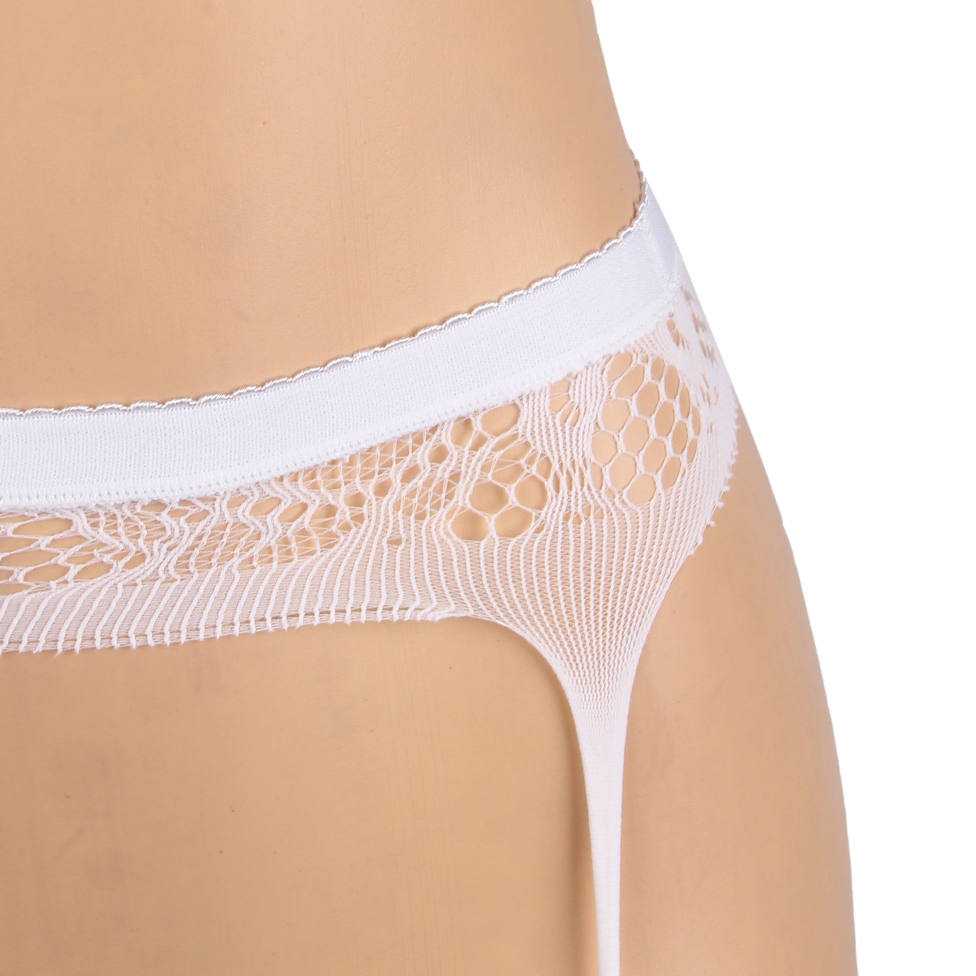 White Sexy Jacquard Fishnet Pantyhose Tights