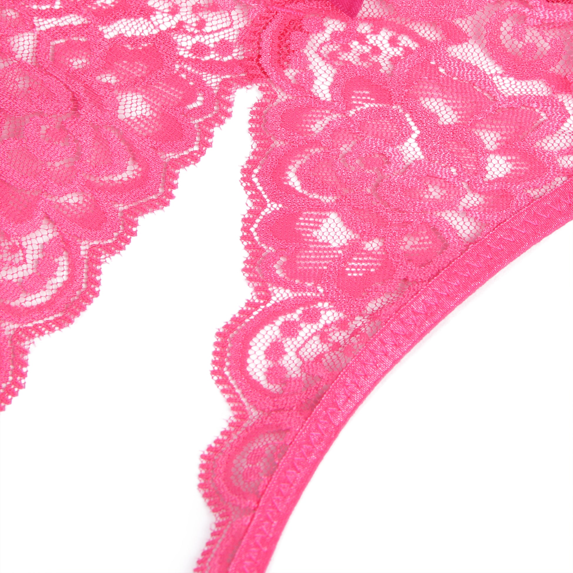 Rose Sexy Open Crotch Lace Bow Panty