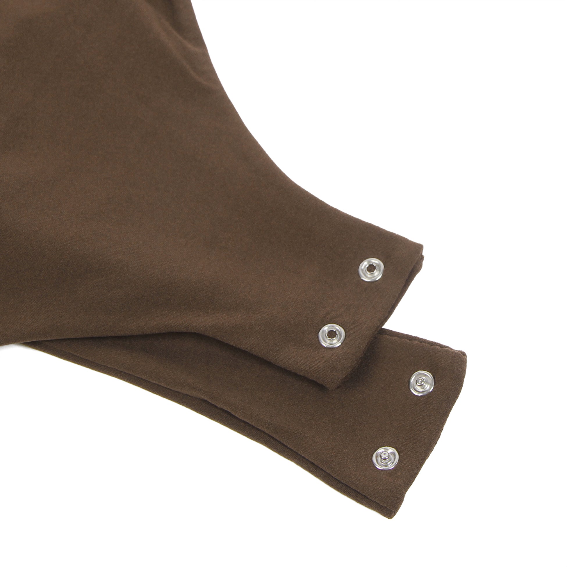Brown Simple Sleeveless Open Crotch Bodysuit